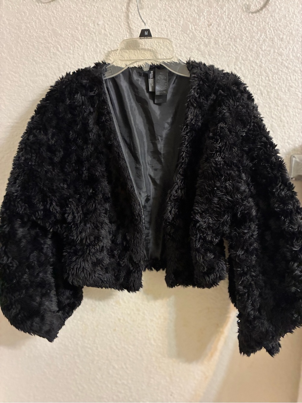 Mossimo Supply Co. Black Faux Fur Cropped Jacket